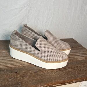 DKNY Beige Platform Slip-Ons